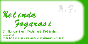 melinda fogarasi business card